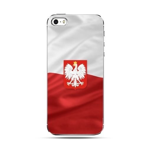 Etui na telefon, iPhone SE, patriotyczne, flaga Polski z godłem EtuiStudio