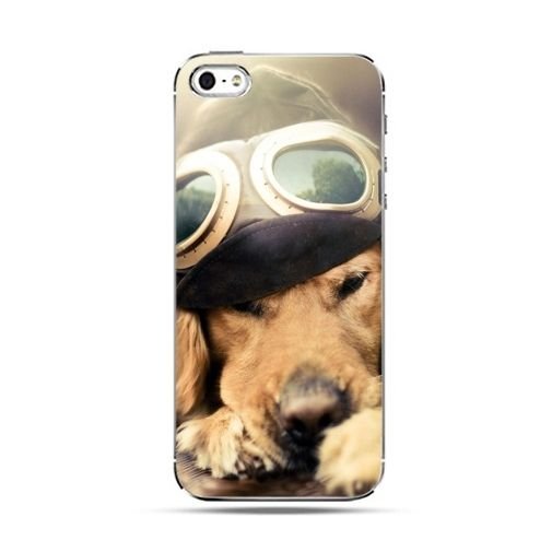 Etui na telefon, iPhone SE, pies w okularach EtuiStudio