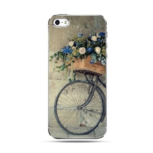 Etui na telefon, iPhone SE, rower z kwiatami EtuiStudio