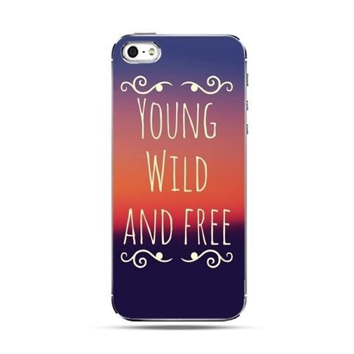 Etui na telefon, iPhone SE, Young wild and free EtuiStudio