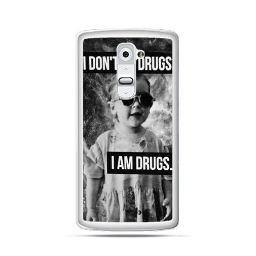 Etui na telefon LG G2, I don`t do drugs I am drugs EtuiStudio