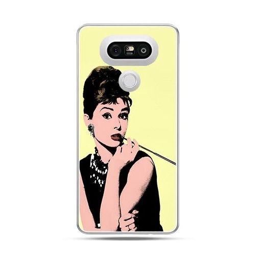 Etui na telefon LG G5, Audrey Hepburn z papierosem EtuiStudio