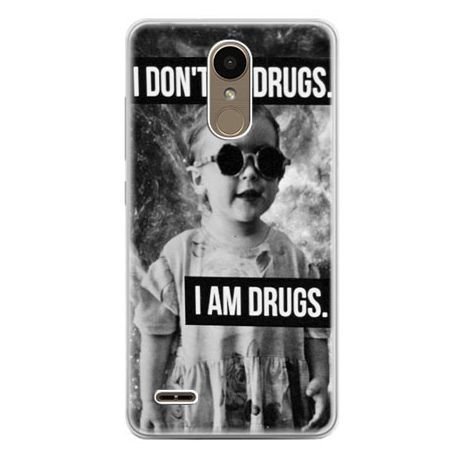 Etui na telefon LG K10 2017, I don`t do drugs I am drugs EtuiStudio