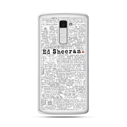 Etui na telefon LG K10, Ed Sheeran białe poziome EtuiStudio