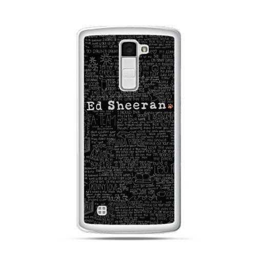 Etui na telefon LG K10, ED Sheeran czarne poziome EtuiStudio