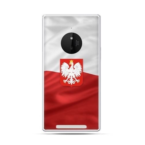 Etui na telefon Lumia 830 patriotyczne, flaga Polski z godłem EtuiStudio