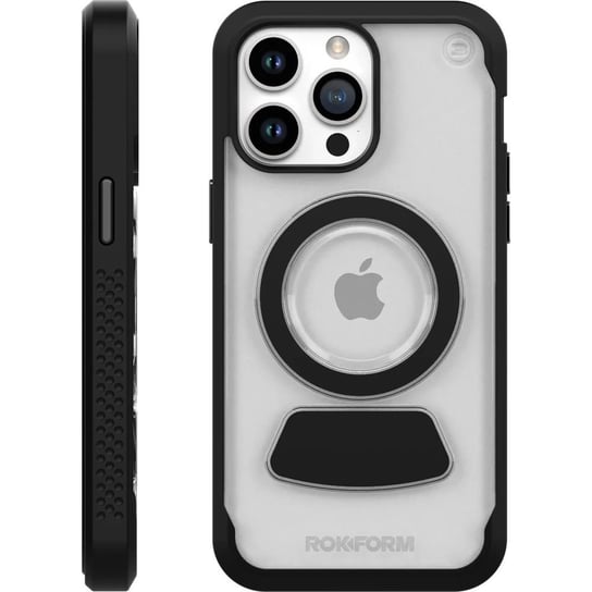 Etui na telefon Rokform Eagle 3 do iPhone 15 Pro Max, przezroczyste z czarną ramką Rokform