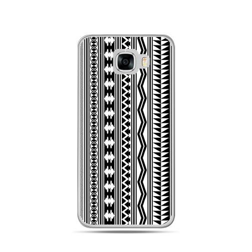 Etui na telefon Samsung Galaxy C7, czarno biały wzorek EtuiStudio