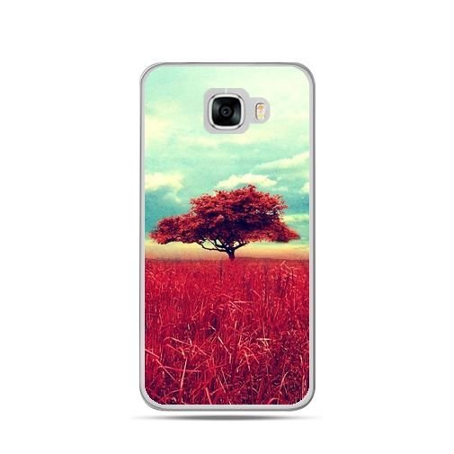 Etui na telefon Samsung Galaxy C7, czerwone drzewo EtuiStudio