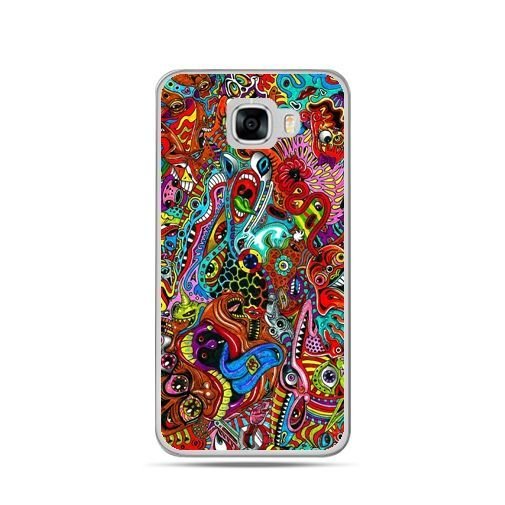 Etui na telefon Samsung Galaxy C7, kolorowy chaos EtuiStudio