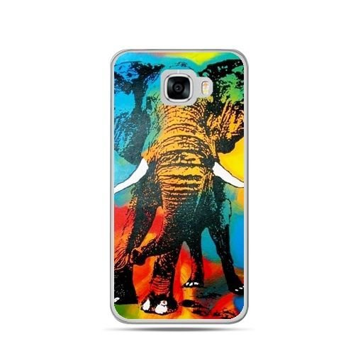 Etui na telefon Samsung Galaxy C7, kolorowy słoń EtuiStudio