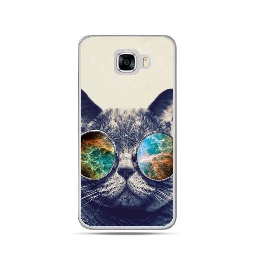 Etui na telefon Samsung Galaxy C7, kot w tęczowych okularach EtuiStudio