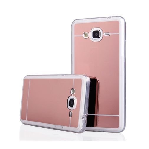 Etui na telefon Samsung Galaxy J3 2016r mirror, lustro silikonowe, lustrzane TPU, rose gold EtuiStudio