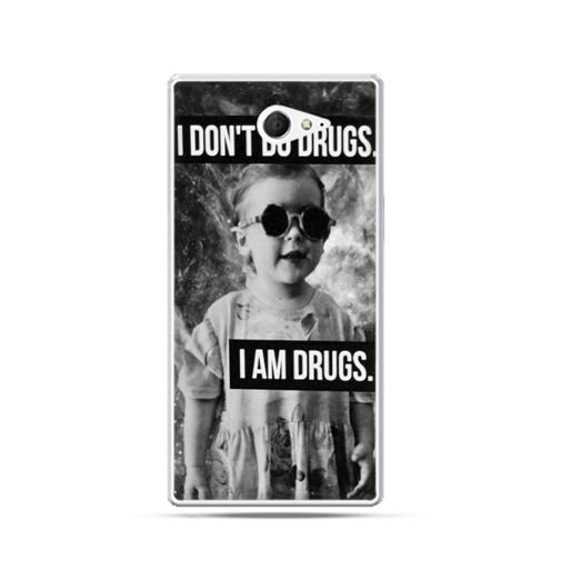 Etui na telefon Sony Xperia M2, I don`t do drugs I am drugs EtuiStudio