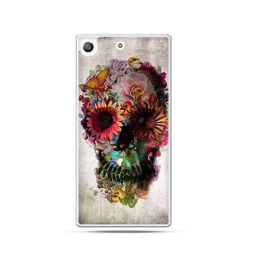 Etui na telefon Sony Xperia M5, czaszka z kwiatami EtuiStudio