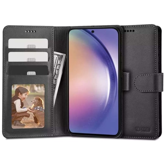 Etui na telefon Wallet case portfel do Samsung Galaxy A54 5G zamykane na magnes czarne 4kom.pl