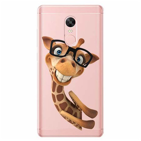 Etui na telefon Xiaomi Redmi 5 - Wesoła żyrafa w okularach. EtuiStudio