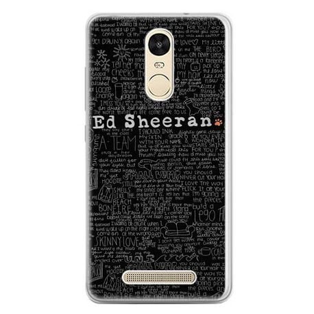 Etui na telefon Xiaomi Redmi Note 3 - ED Sheeran czarne poziome EtuiStudio
