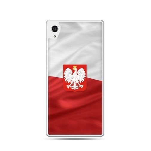 Etui na telefon Xperia Z4 patriotyczne, flaga Polski z godłem EtuiStudio