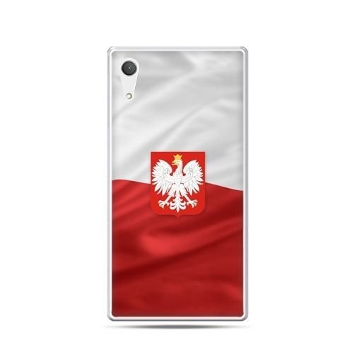 Etui na telefon Xperia Z5 patriotyczne, flaga Polski z godłem EtuiStudio