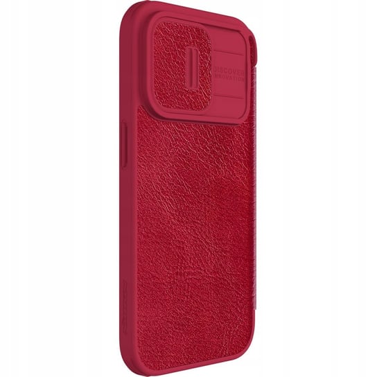 Etui Nillkin Qin Pro Leather z klapką do iPhone 15 Pro Max, czerwone Nillkin
