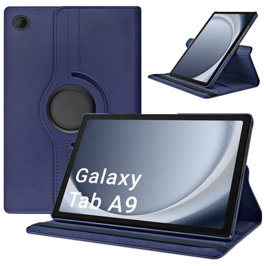 Etui Obrotowe 360 do Samsung Galaxy Tab A9 8.7 X110/X115 (Granatowe) Inna marka
