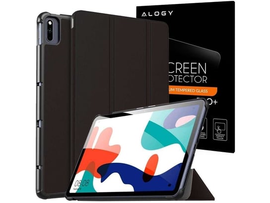 Etui obudowa Alogy Book Cover do Huawei MatePad 10.4 Czarny + Szkło Huawei
