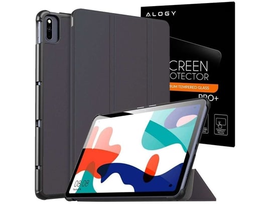 Etui obudowa Alogy Book Cover do Huawei MatePad 10.4 Szare + Szkło Huawei