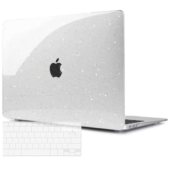 Etui obudowa Alogy Hard Case do Apple MacBook Air 13 M1 2020 Glitter Clear + Nakładka na klawiaturę Alogy