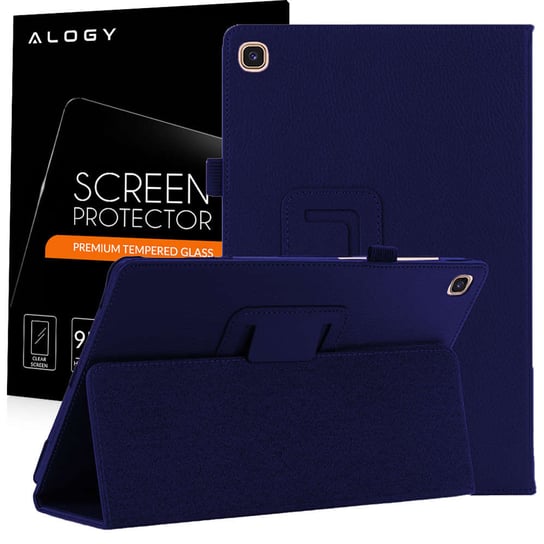 Etui obudowa Alogy stojak do Samsung Galaxy Tab A7 T500 Granatowe + Szkło Alogy