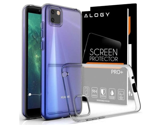 Etui obudowa case do Huawei Y5P silikonowe przezroczyste + Szkło Alogy Huawei