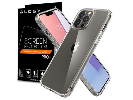 Etui obudowa case Spigen Ultra Hybrid do Apple iPhone 13 Pro Max Crystal Clear + Szkło Apple
