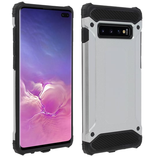 Etui ochronne Defender II Series Samsung Galaxy S10 Plus - Odporne na upadki Srebrne Avizar