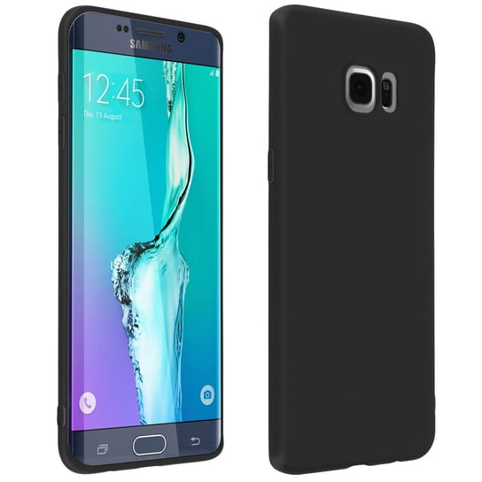 Etui ochronne do Galaxy S6 Edge Plus Silikonowe Elastyczne Odporne Ultracienkie Czarne Avizar