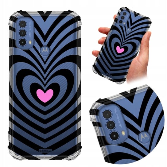 ETUI OCHRONNE do MOTOROLA E20 GLOW TRENDS Czarne Różowe Rockowe Mix Wzorów Funnycase