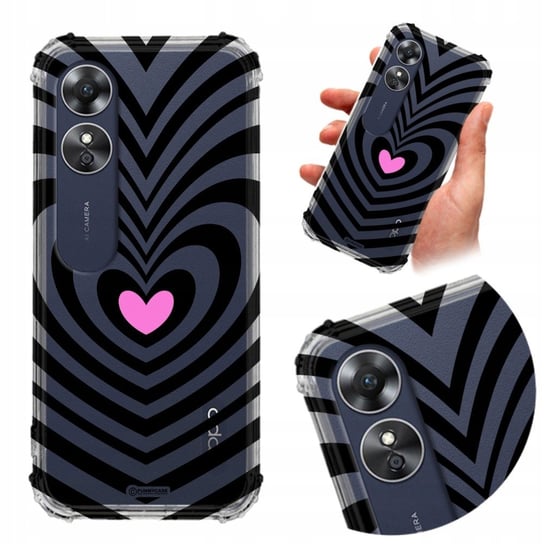 ETUI OCHRONNE do OPPO A17 GLOW TRENDS Czarne Różowe Rockowe Wiele Wzorów Funnycase