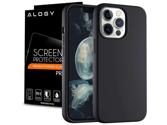 Etui ochronne do telefonu Alogy Thin Soft Case do iPhone 13 Pro czarne + Szkło Apple