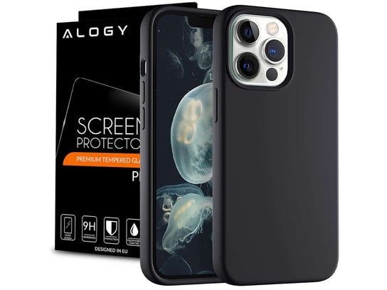 Etui ochronne do telefonu Alogy Thin Soft Case do iPhone 13 Pro Max czarne + Szkło Apple