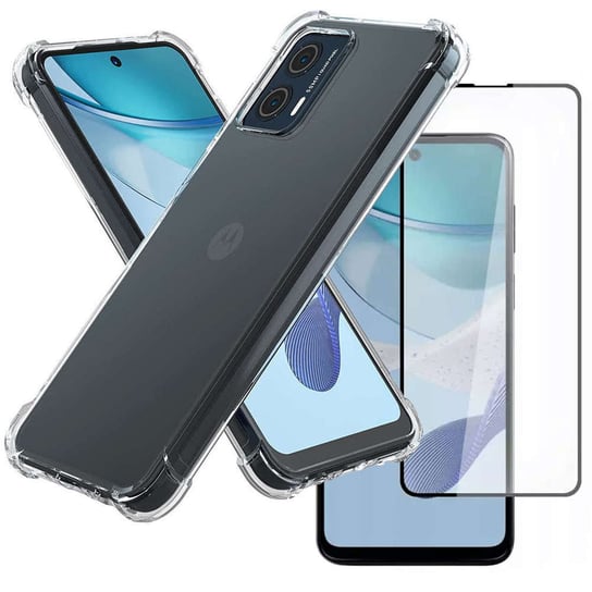 Etui Ochronne Flexair Pro obudowa na telefon do Motorola Moto G53 5G Clear case przezroczyste + Szkło 4kom.pl