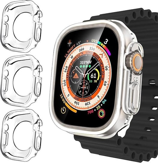 ETUI OCHRONNE NA ZEGAREK APPLE WATCH SERIES 7/8 45mm BEZBARWNE 3 SZTUKI Inna marka