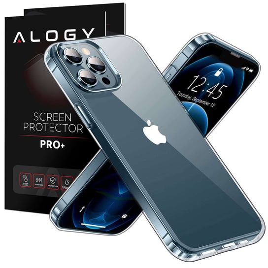 Etui ochronne obudowa Alogy Hybrid Case Super Clear do Apple iPhone 12 Pro Max Przezroczyste + Szkło Alogy