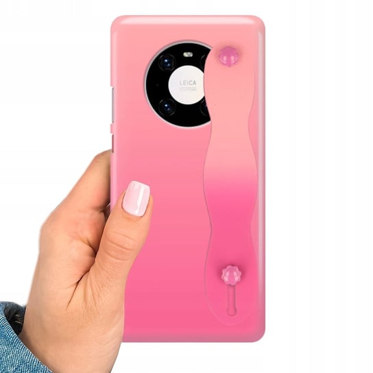 Etui OMBRE z PASKIEM do HUAWEI MATE 40 Case Obudowa Uchwyt na Dłoń Różowy Funnycase