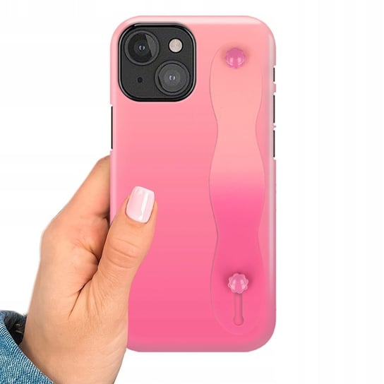 Etui OMBRE z PASKIEM do iPHONE 13 MINI Case Obudowa Uchwyt na Dłoń Różowy Funnycase