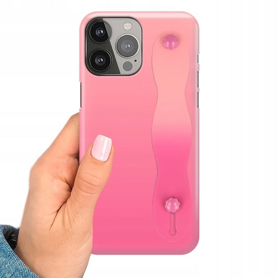 Etui OMBRE z PASKIEM do iPHONE 13 PRO MAX Obudowa Uchwyt na Dłoń Różowy Funnycase