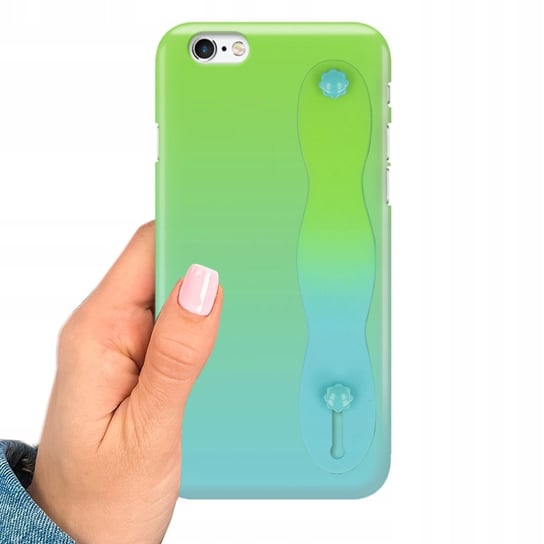 Etui OMBRE z PASKIEM do iPHONE 6 PLUS Case Obudowa Uchwyt Zielono Niebieski Funnycase