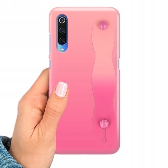 Etui OMBRE z PASKIEM do XIAOMI Mi 9 Case Obudowa Uchwyt na Dłoń Różowy Funnycase