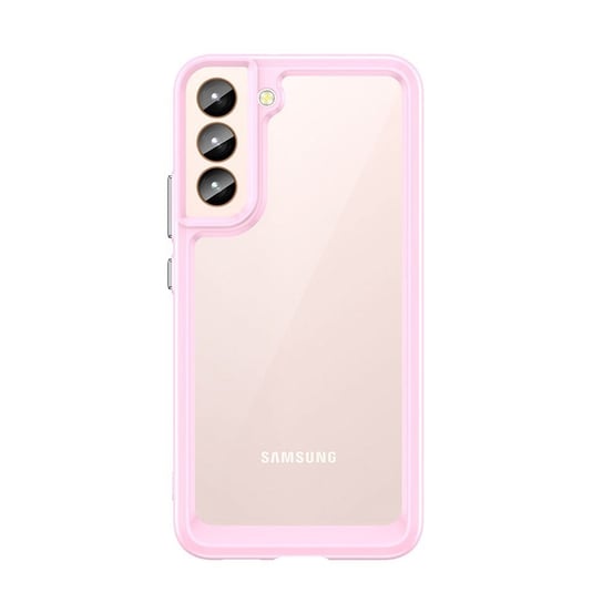 Etui Outer Braders Sztywny Pokrowiec Z Żelową Ramką Do Samsung Galaxy S22 Plus Różowy Braders