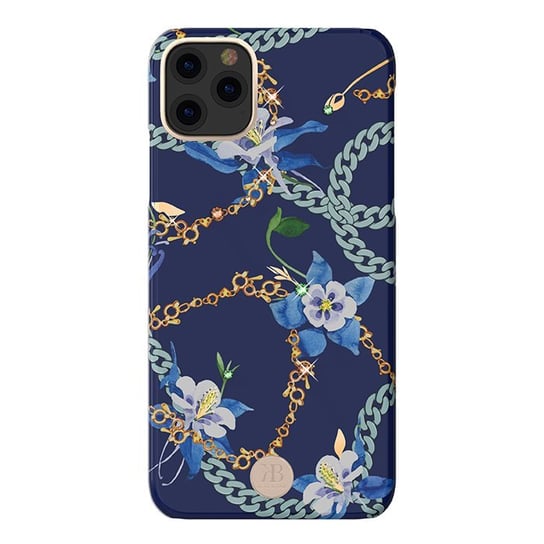 Etui ozdobione oryginalnymi Kryształami Swarovskiego, iPhone 11 Pro, niebieski Kingxbar