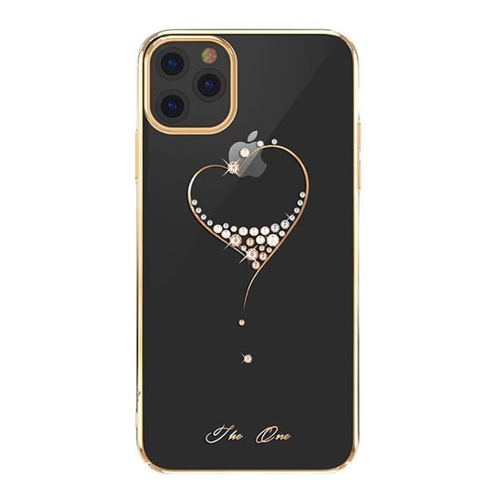 Etui ozdobione oryginalnymi Kryształami Swarovskiego, iPhone 11 Pro, złoty Kingxbar