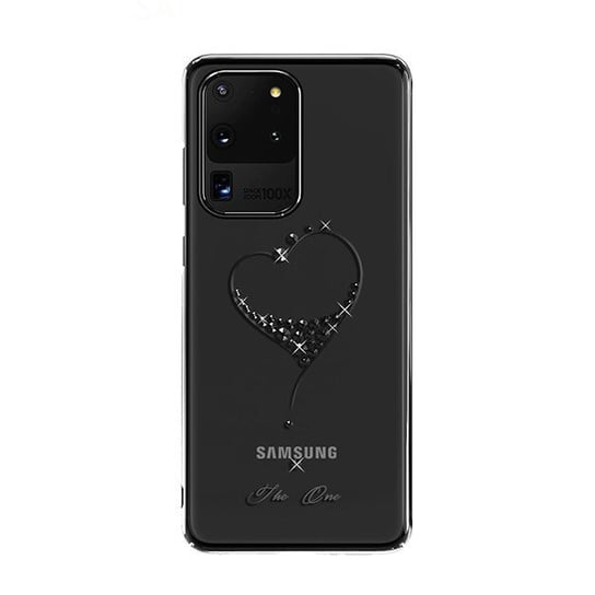 Etui ozdobione oryginalnymi Kryształami Swarovskiego, Samsung Galaxy S20 Ultra, czarny Kingxbar